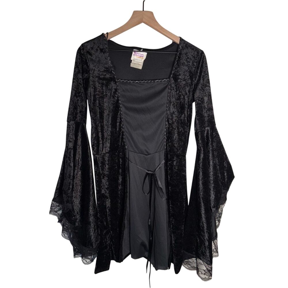 VINTAGE CALIFORNIA COSTUMES dress witchy "Angel of Darkness" whimsigoth velvet 8